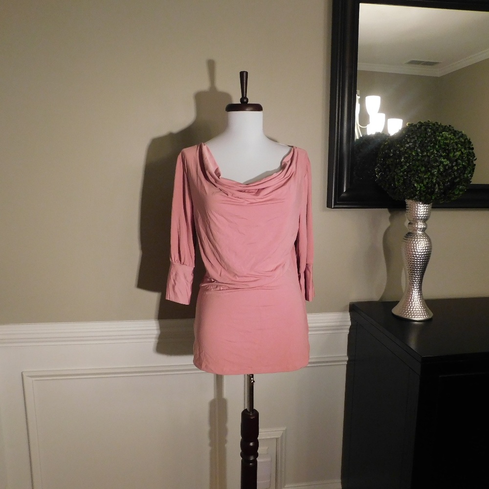 COPY - Mauve Drape Neck Top - 3X - BRAND NEW